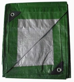 DomTextilu Zeleno strieborná krycia plachta mrazuvzdorná  6x 8 Zelená 14934-100829