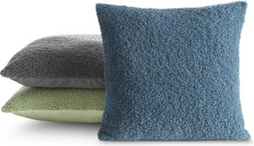 CHLPATÁ DEKORAČNÁ OBLIEČKA NA VANKÚŠ BUKLA03 45X45 CM STRIEBORNÁ