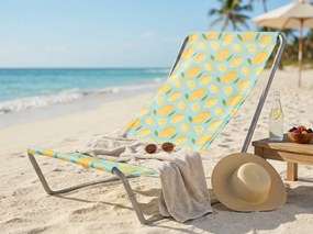 Skladacie plážové lehátko SAND LEMON, farebné