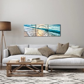 Obraz - More (s hodinami) (90x30 cm)
