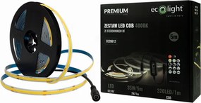ECOLIGHT COB LED pásik 35W - 24V - 320 - 5M - 4000k - neutrálna farba + diaľkový ovládač