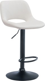 Barová stolička Camden - zamat, čierny rám - Krémová