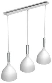 Luster na lanku NOAK 3xE27/15W/230V biela/chróm