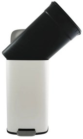 Matne biely nášľapný oceľový odpadkový kôš 50 l Akira – Spirella