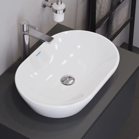 DURAVIT D-Neo oválna umývadlová misa bez otvoru, bez prepadu, 600 x 400 mm, biela, s povrchom WonderGliss, 23726000701