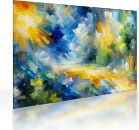 Sklenený obraz - Abstraktný slnečný deň (70x50 cm)