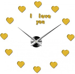 Moderné nalepovacie nástenné hodiny | 3D hodiny 12P014-Wanduhr HEU-