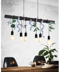 Eglo 49755 - Závesné svietidlo TOWNSHEND 6xE27/60W/230V