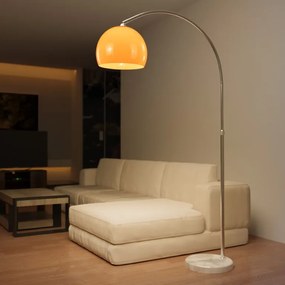 Jago stojacia oblúková lampa oranžová, 130 - 180 cm