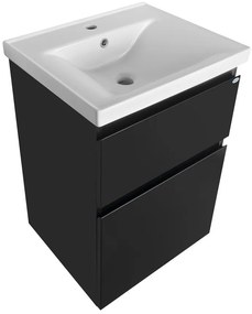 Aqualine Aqualine, ALTAIR umyvadlová skrinka 52x72,5x45 cm, čierna matná, AI655