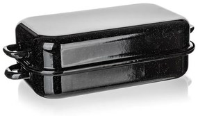 Banquet 2-dielny hranatý smaltovaný pekáč CULINARIA Black, 35 cm
