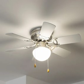 ZEVENTI - Stropný ventilátor GALDANA 1xE27/60W/230V šedá/biela