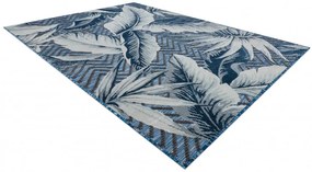 Dywany Łuszczów, Kusový koberec Botanic 65242 Feathers navy – na von aj na doma, 176x270, modrá, chodba / predsieň