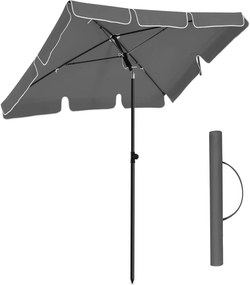 Zahradní slunečník s ochranným obalem FLAMINGO 180x125 cm šedý