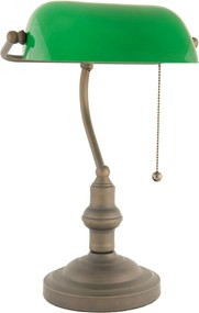 Zelená bankovní Tiffany lampa - Ø 27*40 cm E27 / Max 60W