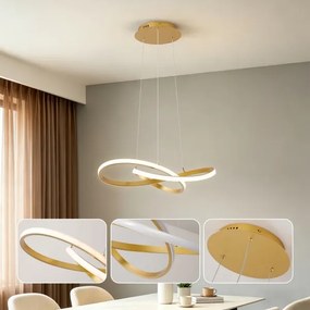 BRILAGI - LED stmievateľný luster na lanku INFINITY LED/55W/230V 50x50 cm zlatý + DO