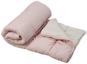 Celoročná prešívaná prikrývka 140x200 cm z dutého vlákna, ružová