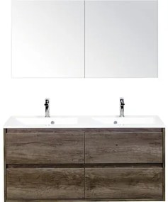 Kúpeľňová zostava Sanox Porto mramor skrinka 120 cm 4 zásuvky dub tmavý