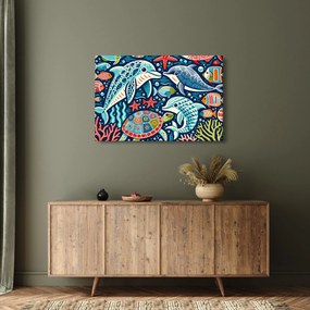 Obraz – Kreslené vodné zvieratká (90x60 cm)
