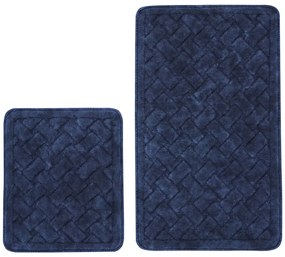 Súprava 2 kusov kúpeľňových predložiek Dante tmavomodrá