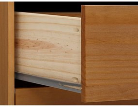 Nízka komoda z borovicového dreva v prírodnej farbe 150x75 cm Post – Støraa