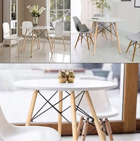 TRENDIE Jedálenský stôl SCANDI 100 cm biely