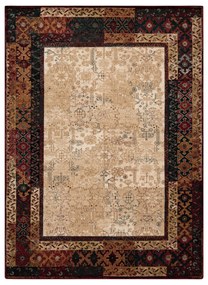 Vlnený koberec OMEGA LUMENA Etno, rubínovo - červený