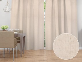 Biante Dekoračný záves PM-128 Prírodná režná - šírka 140 cm 140x200 cm