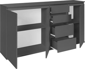 Široká komoda so šuplíkmi Brest, 160 cm, antracitová