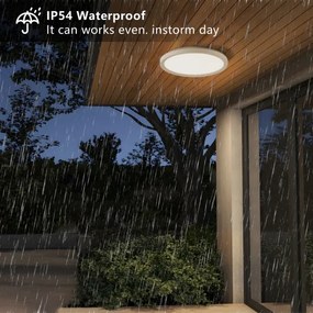 Brilagi - LED Kúpeľňové svietidlo ULTRA SLIM LED/12W/230V pr. 22,5 cm biela IP54