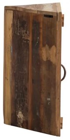 furniture-nabytek.cz - Masívna rohová zrkadlová skrinka Sumana z recyklovaného dreva, lakovaná, hnedá – 65×30×65 cm