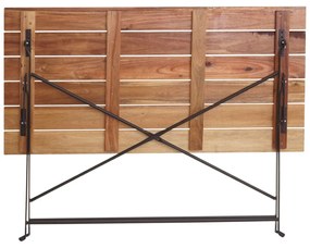 Záhradný stôl HWC-J40,skladací, akáciové drevo, 120x60cm - prírodná