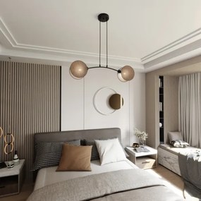 Luster na lanku MOTIF 2xE27/15W/230V béžová