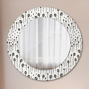 Kresba Okrúhle dekoračné zrkadlo na stenu