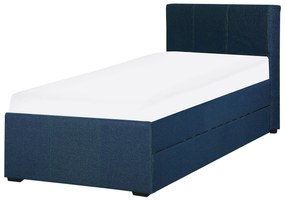 Čalúnená posteľ 90 x 200 cm modrá MARMANDE Beliani