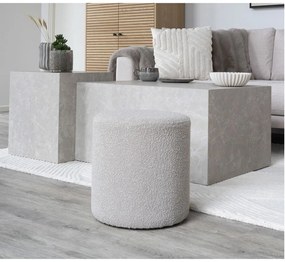 Béžový taburet z textílie buklé Ejby – House Nordic