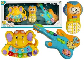 LEAN TOYS Interaktívne hudobné nástroje - klávesy, telefón, gitara