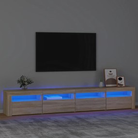 TV skrinka s LED svetlami dub sonoma 240 x 35 x 40 cm