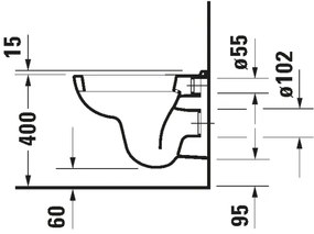 Duravit 22110900002 - Závesné WC D-CODE keramika/lesklá biela