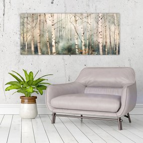 Obraz - Kresba lesného vzoru (120x50 cm)