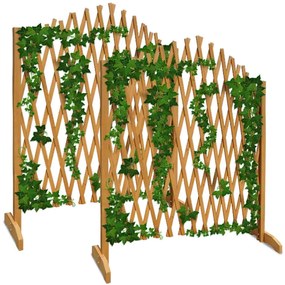 Gardebruk Drevená mriežka ROSEMARY na kvety, 200x107cm, prírodná hnedá