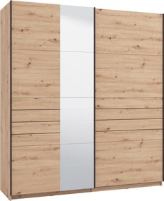 XXXLutz ŠAT. SKRIŇA S POSUV. DVERAMI, dub artisan, 195/217,5/61 cm Xora - Skrine - 000834015303