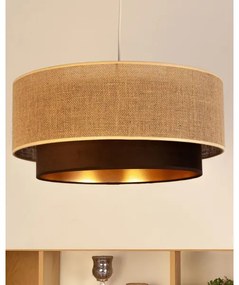 Luster na lanku SARTA 1xE27/60W/230V hnedá/juta
