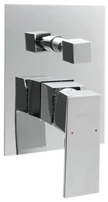 Podomietková sprchová batéria v lesklej striebornej farbe (2 výstupy) Latus – Sapho