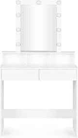 Toaletní stolek s LED osvětlením Cirko 80 cm bílý