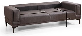 Třímístná rozkládací pohovka Horizon 230 cm tmavě šedá