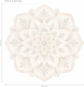 Béžová mandala arch 46 x 45 cm