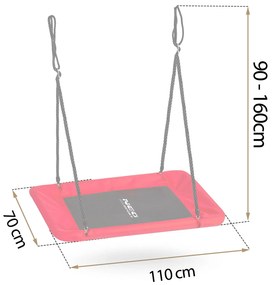 Hojdačka Bocianie hniezdo Obdĺžniková hojdačka Neo-Sport Swingo 110 x 70 cm