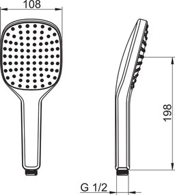 Hansa Sprchová ružica HANSAACTIVEJET STYLE 1-polohová 84310200