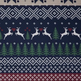 VIANOČNÉ RENFORCÉ OBLIEČKY SKANDY 140X200 CM, 1 KS 70X80 CM VZOROVANÉ